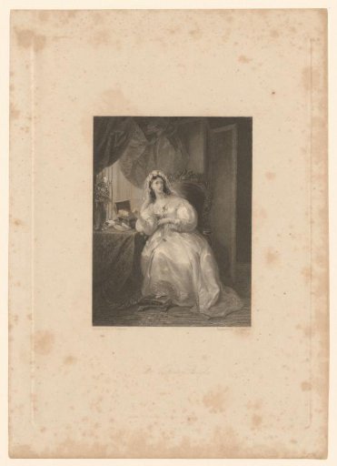 Woman at a Table with Chains and Letters