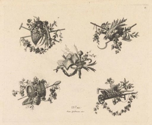 Attributes of agriculture and Bacchus