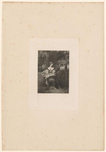 Constance de Villeneuve sits in the woods with a letter in her hands