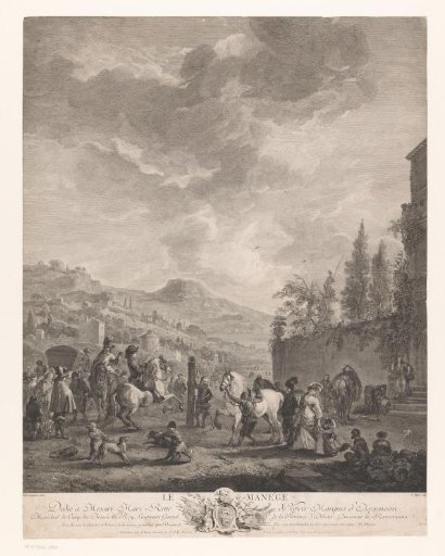 Hilly landscape with market square