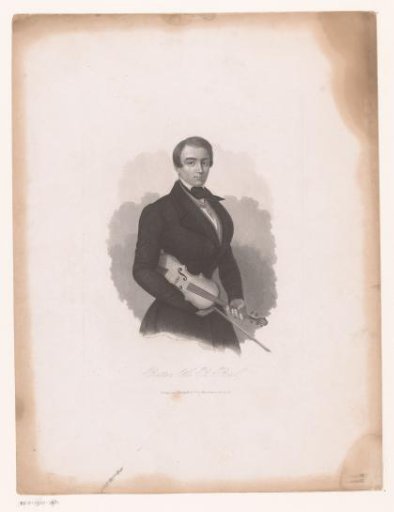 Portrait of the violinist Ole Bornemann Bull