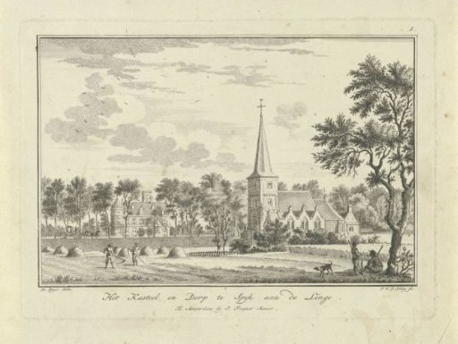 Castle and church at Spijk