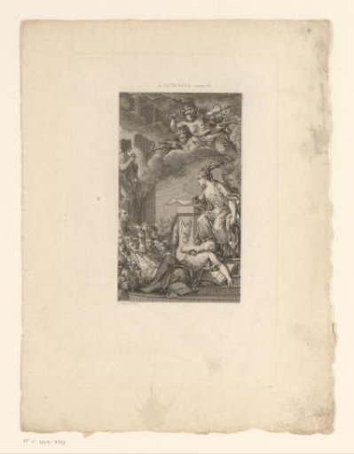 Scene from a poem with a crowned woman