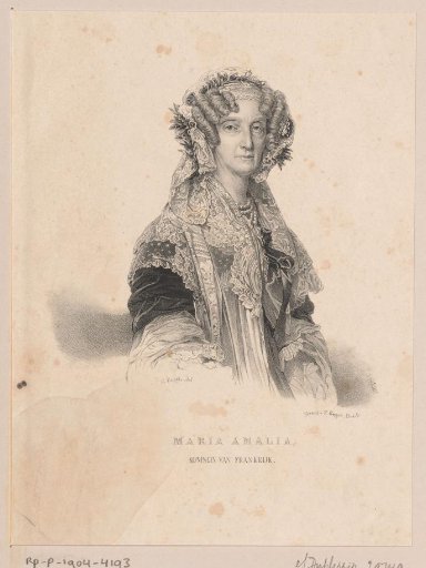Portrait of Marie Amélie of Bourbon-Sicily