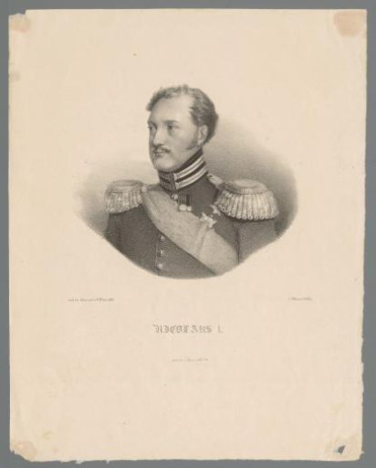Portrait of Nicolaas I Pavlovitsj tsar of Russia