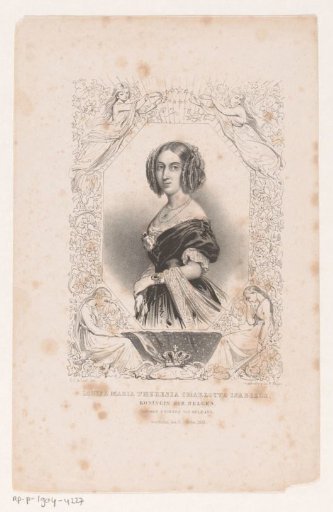 Portrait of Louise Marie Thérèse Charlotte Isabelle of Orléans, Queen of Belgium