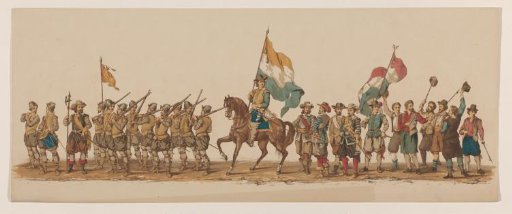 First and second group in the Delft procession of 1862