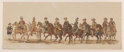 Fourth group in the Delft procession of 1862
