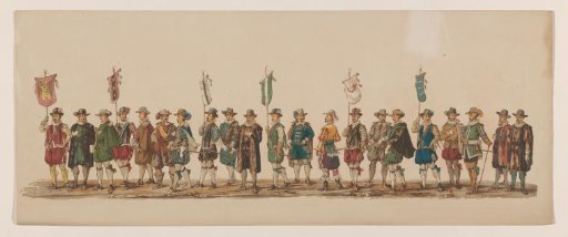 Fifth group in the Delft procession of 1862