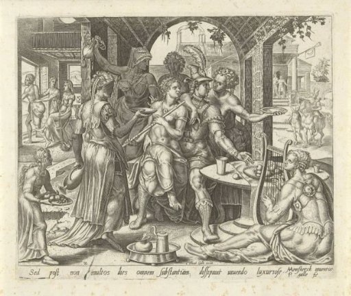 The Prodigal Son Squandering His Inheritance
