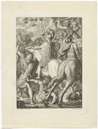 Germanicus during a battle with the Germans
