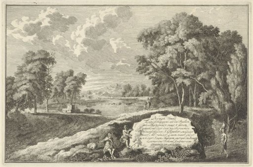 Arcadian River Landscape with Woman and Child