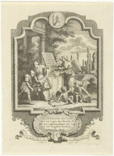 Cartouche with an allegory on the history of Etruria
