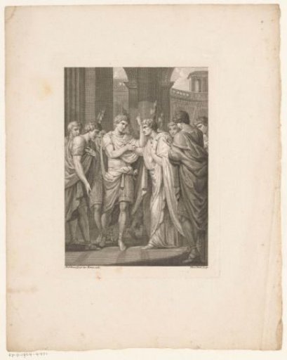 Germanicus in discussion with a group of men