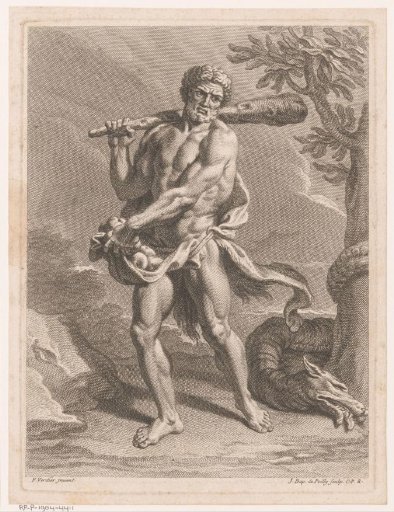Hercules with the apples of the Hesperides