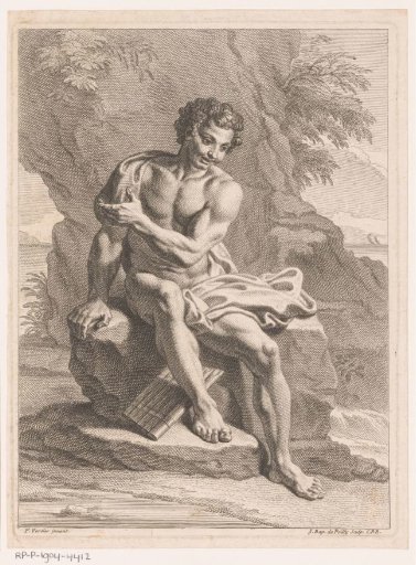 Young man with panpipes