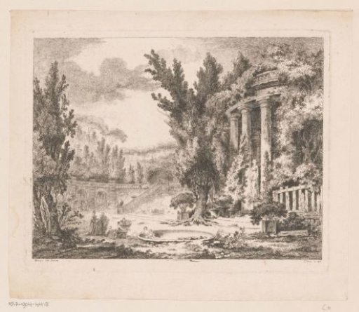 View of a Park with Classical Buildings
