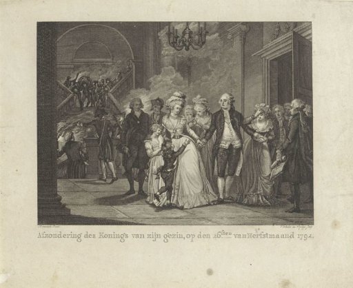 Louis XVI takes leave of his family, 1792