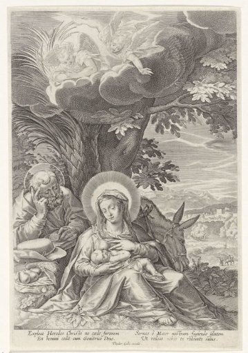 Rest on the Flight into Egypt with Angels