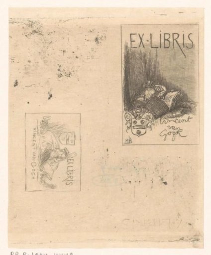 Two Ex libris for Vincent van Gogh