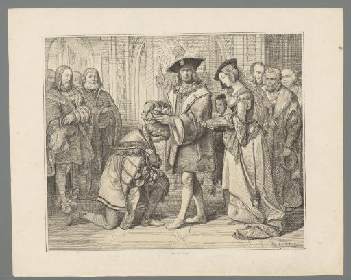 Emperor crowns a poet with a laurel wreath