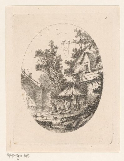 Landscape with Women Washing Clothes by the Water