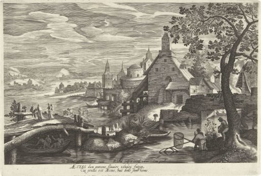 Summer, a landscape with fishermen