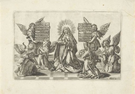 Mary with music-making angels