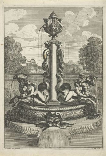 Fountains with Ionic columns