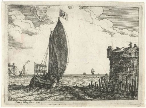 Seascape with a Round Bastion