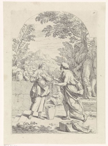 Rebekah and Eliezer at the well