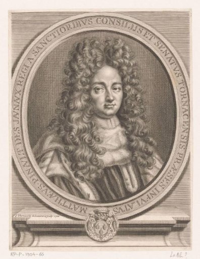 Portrait of Mathieu Pinault in an oval frame