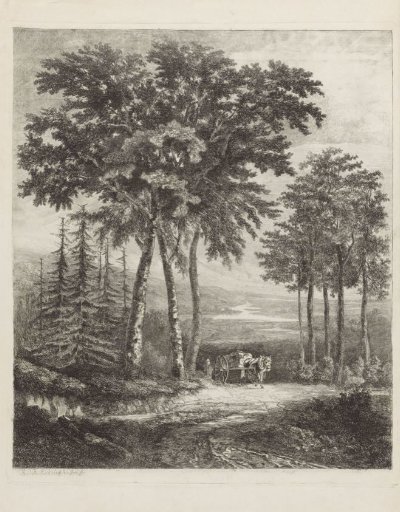 Landscape with Man, Horse and Wagon