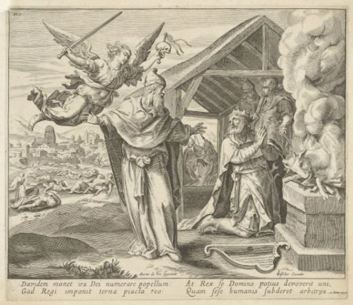 King David offers to God and sees the angel of death