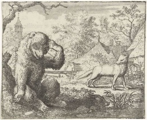 Reynard reproves the wounded Brun the Bear