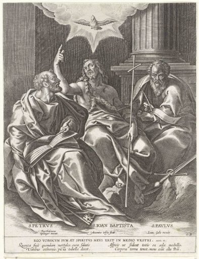 John the Baptist with Peter and Paul