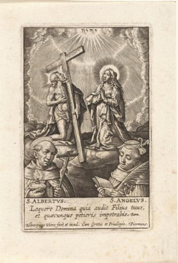 Christ and Mary Kneeling on the Clouds