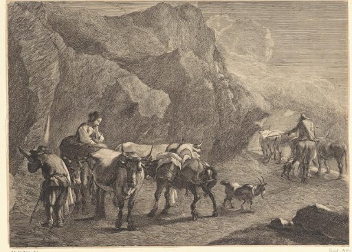 Rocky Landscape with Shepherds