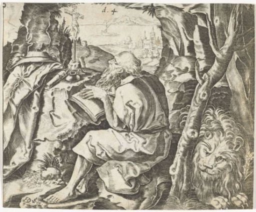 Saint Jerome Writing in His Cave