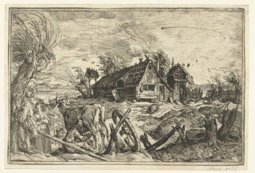 Landscape with a farm