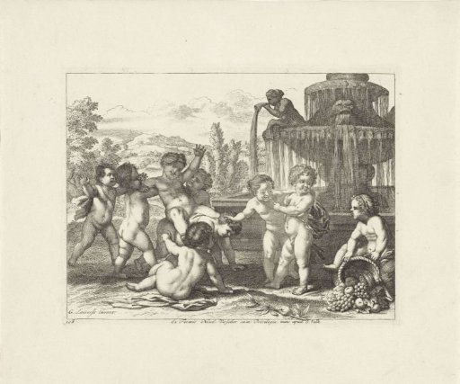 Putti at a fountain