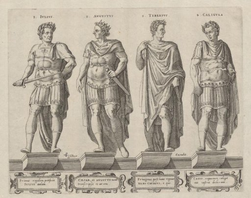 Portraits of four Roman emperors