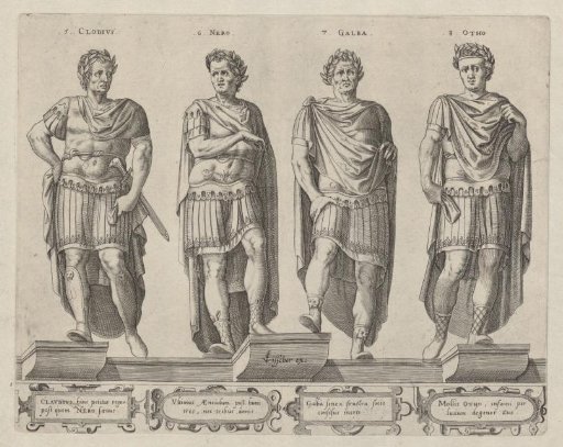 Portraits of four Roman emperors