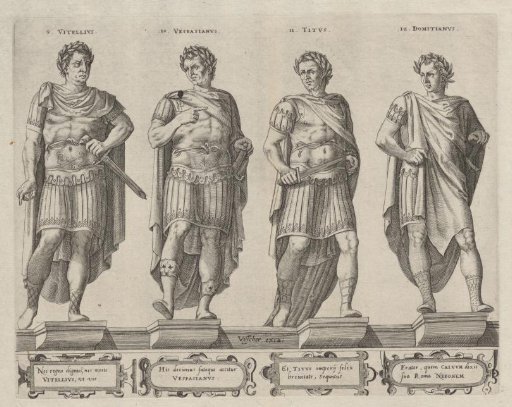Portraits of four Roman emperors