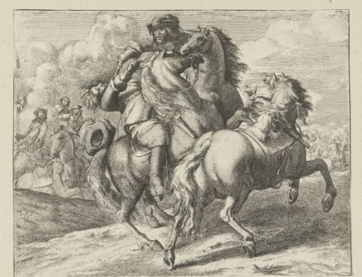 Mounted soldier shot down