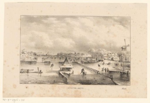 View of the Frozen River Amstel