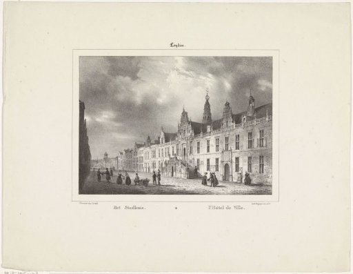View of the town hall in Leiden