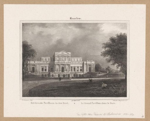 View of Paviljoen Welgelegen in the Haarlemmerhout in Haarlem