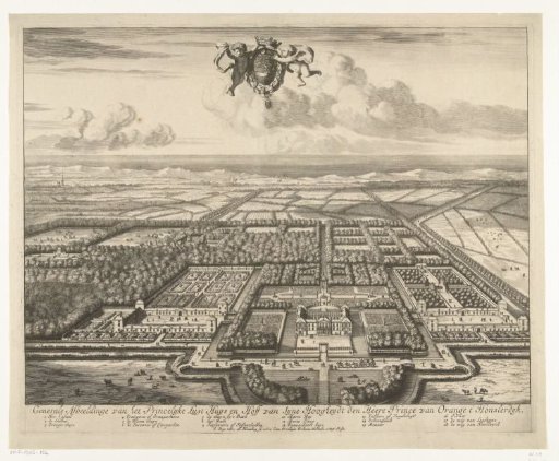 View of Honselaarsdijk in bird's-eye view