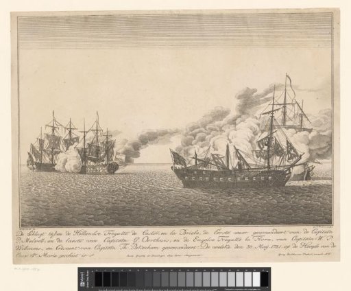 Dutch and English ships during the Battle of Dogger Bank